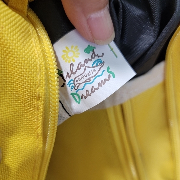 Island Bahama Dreams NIKE FREEPORT BAHAMAS Black/Yellow Canvas Tote Bag Size L - Picture 9 of 11